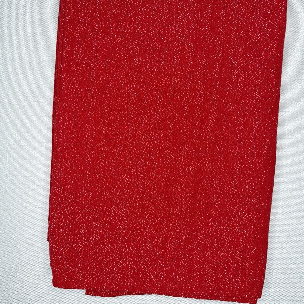 Red Sparkle Tablecloth 90x60 Holiday Decor Glam Festive Christmas Dinner Party
